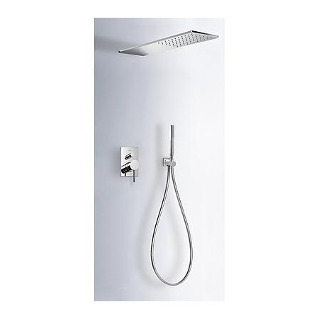 Tres Max kompletny zestaw prysznicowy podtynkowy deszczownica 160x550 mm chrom - 525551_O1