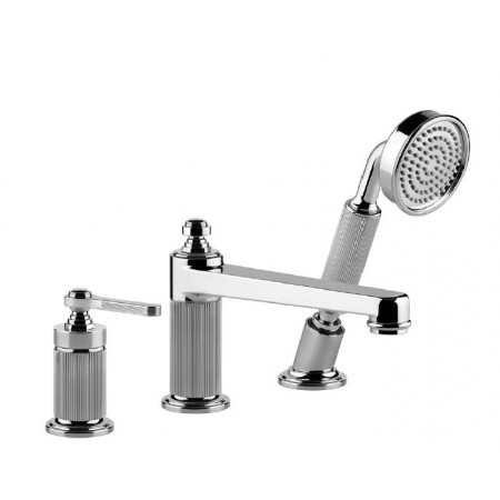 Gessi Venti20 Bateria umywalkowa 3-otw wężem 1,50 m i wyciąganą słuchawką anticalc Chrome