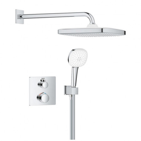 Grohe Grohtherm Podtynkowy zestaw prysznicowy z deszczownicą Tempesta 250 Cube chrom