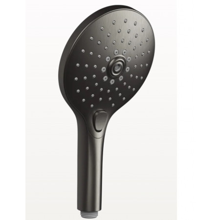 Three-jets anti-limescale hand shower with push button selector Black Metal Br. PVD