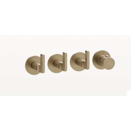 Gessi Inciso Shower bateria podtynkowa termostatyczna montaż pion/poziom 3-drożna Warm Bronze Br. PVD