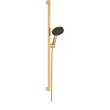 Hansgrohe Raindance Alive Select S Zestaw prysznicowy 125 3jet EcoSmart z drążkiem Unica E Puro 90 cm EasySlide Złoty Optyczny Polerowany