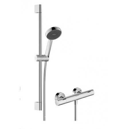Hansgrohe Activera Select S System prysznicowy 95 2jet EcoSmart z drążkiem 65 cm i term. Ecostat Fine, natynkowy Chrom