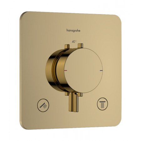 Hansgrohe Ecostat Comfort Q Bateria termostatyczna do 2 odbiorników, podtynkowa Złoty Optyczny Polerowany