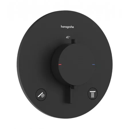 Hansgrohe Ecostat Comfort S Bateria termostatyczna do 2 odbiorników, podtynkowa Czarny Matowy