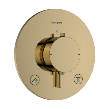 Hansgrohe Ecostat Comfort S Bateria termostatyczna do 2 odbiorników, podtynkowa Złoty Optyczny Polerowany