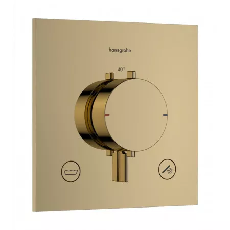 Hansgrohe Ecostat Comfort E Bateria termostatyczna do 2 odbiorników , podtynkowa Złoty Optyczny Polerowany