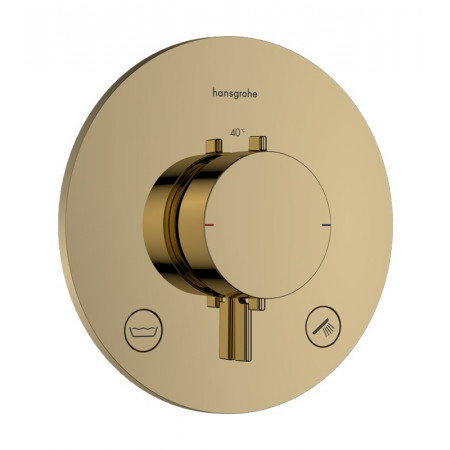 Hansgrohe Ecostat Comfort S Bateria termostatyczna do 2 odbiorników , podtynkowa Złoty Optyczny Polerowany