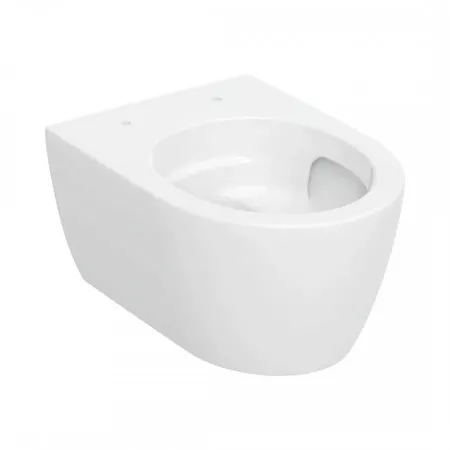 Geberit Wisząca miska WC iCon, lejowa, krótka, ukryte mocowania, TurboFlush: T:49cm, Biały / KeraTect