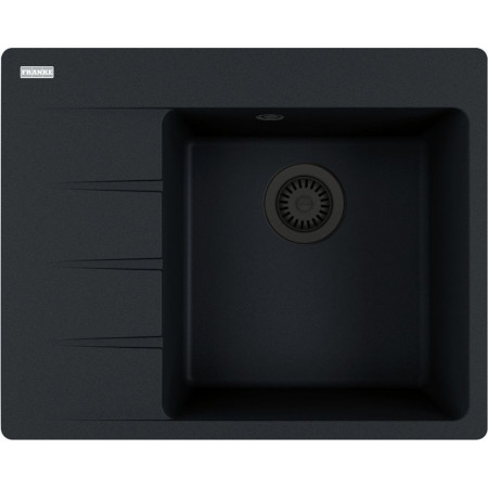 Franke Zlewozmywak wbudowywany Fragranit Centro CNG 611-62 TL ociekacz z lewej strony Onyx / Czarny odpływ