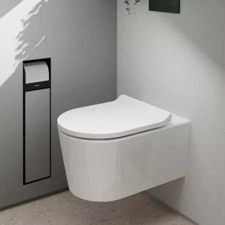 Hansgrohe EluPura S Zestaw Miska wisząca 54 WC bezrantowa + Deska wolnoopadająca