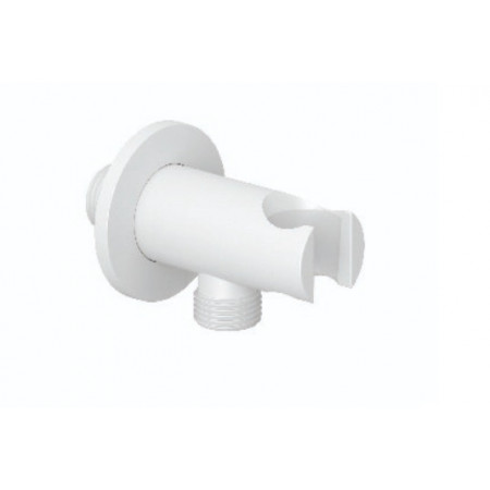 Kludi A-qa przyłącze kątowe do węża natryskowego ze ściennym uchwytem natryskowym, okrągły