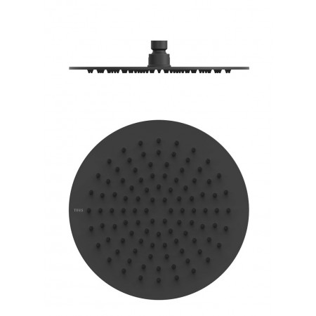 Tres DeszczowniaWyjątkowo cienki profil: 4 mm. Wymiary: O 250 mm. Regulowany przegub wylewki. Materiał: Czerń Matowa