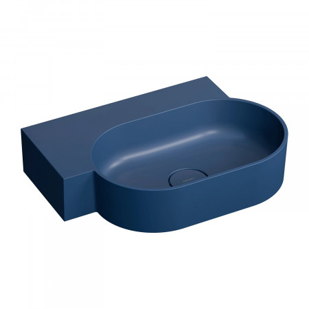 Omnires Ovo M+ Umywalka Nablatowa/Wisząca - Lewa, 55 X 38 Cm midnight blue mat