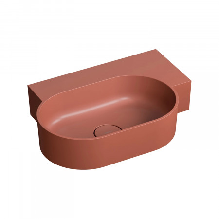 Omnires Ovo M+ Umywalka Nablatowa/Wisząca - Prawa, 55 X 38 Cm terracotta mat
