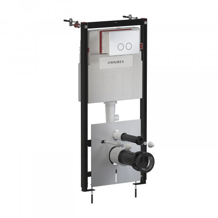 Omnires Strongframe Eco stelaż do miski WC z przyciskiem ze stali chrom połysk