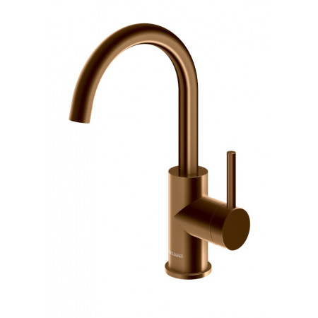 Kohlman Axel Brushed Copper 1-otworowa bateria umywalkowa z obrotową wylewką