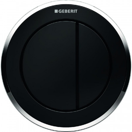 Geberit HyTouch pneumatyczny przycisk uruchamiający WC Typ 10, ręczny, podtynkowy, dwudzielny, czarny-chrom - 553846_O1
