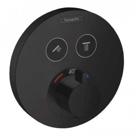 Hansgrohe ShowerSelect S Bateria wannowo-prysznicowa podtynkowa termostatyczna element zewnętrzny czarny matowy - 820816_O1