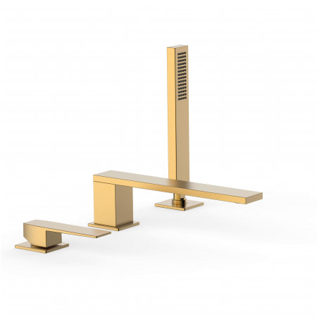 Tres Slim Exclusive Bateria wannowa trzyotworowa Matowe złoto 24K - 824465_O1