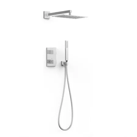 Tres Therm-Box Zestaw prysznicowy podt. termostatyczny z deszczownicą 30x20 cm Chrom - 862668_O1