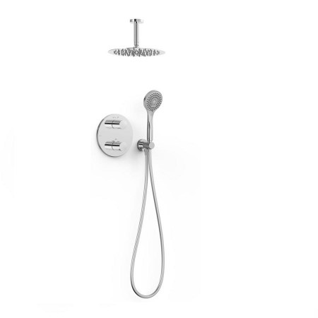 Tres Therm-Box Zestaw prysznicowy podt. termostatyczny z deszczownicą 25cm Chrom - 862692_O1