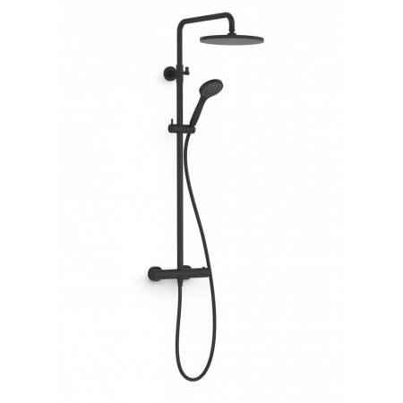Tres Black Showers Zestaw termostatyczny natryskowy natynkowy deszczownica 25 Czarny mat - 834092_O1