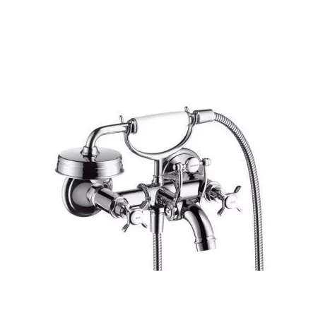 Axor Montreux Dwuuchwytowa bateria wannowa DN15, montaż natynkowy, nikiel