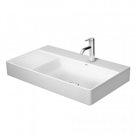 Duravit DuraSquare Umywalka meblowa asymetryczna 80x47 cm WonderGliss biały - 841211_O1