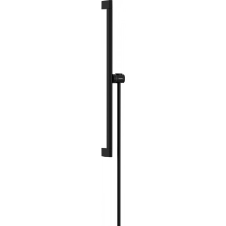 Hansgrohe Unica Drążek prysznicowy S Puro 65 cm z suwakiem EasySlide i wężem przysznicowym Isiflex 160cm Czarny Matowy - 895957_O1