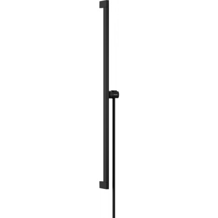 Hansgrohe Unica Drążek prysznicowy E Puro 90 cm z suwakiem EasySlide i wężem przysznicowym Isiflex 160cm Czarny Matowy - 895961_O1