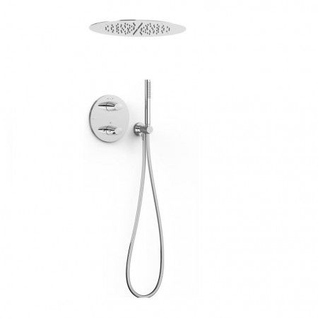 Tres Therm-Box Zestaw podtynkowy prysznicowy z termostatem i deszczownicą Chrom - 862821_O1