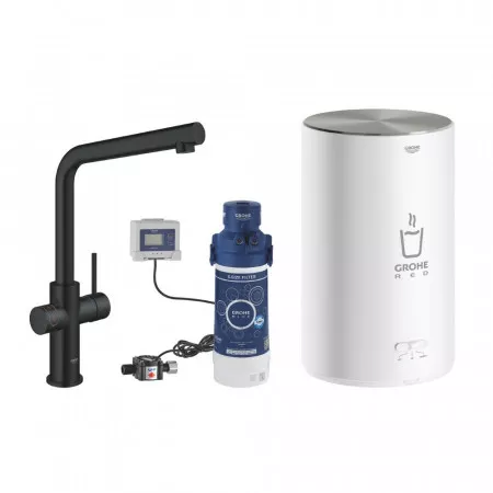 Grohe Red Duo Wylewka i bojler rozmiar M aksamitna czerń - 839678_O1