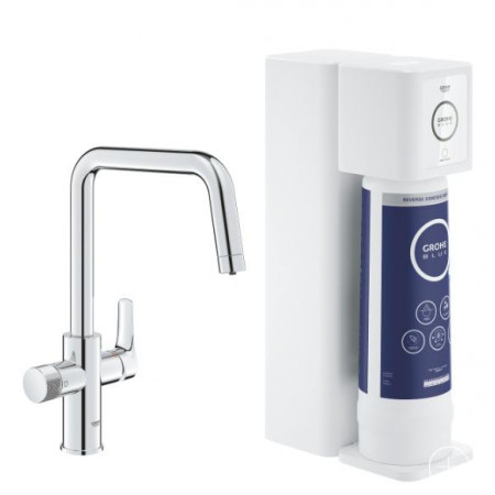 Grohe BLUE PURE EUROSMART ZESTAW STARTOWY Z BATERIĄ FILTRUJĄCĄ I FILTREM Z ODWRÓCONĄ OSMOZĄ CHROM - 899594_O1