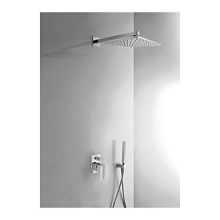 Tres Cuadro-Tres kompletny zestaw prysznicowy podtynkowy deszczownica 300x300 mm chrom
