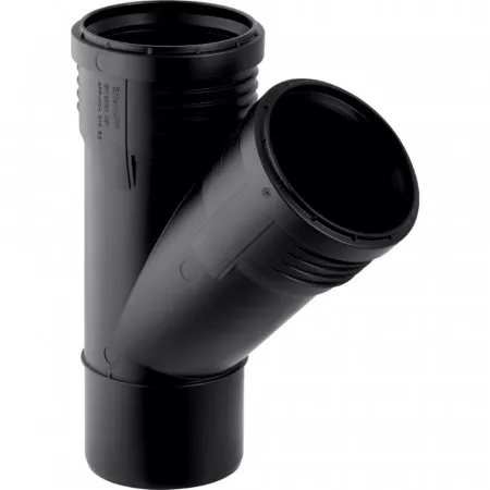 Geberit Trójnik Silent-PP 45 stopni czarny - 820274_O1