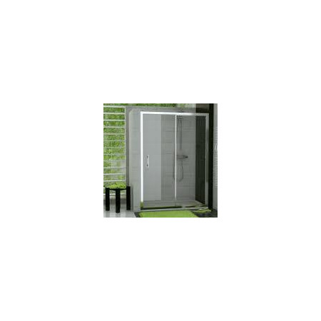 SanSwiss Top-Line drzwi rozsuwane dwuczęściowe 160 cm profil połysk, szkło przezroczyste