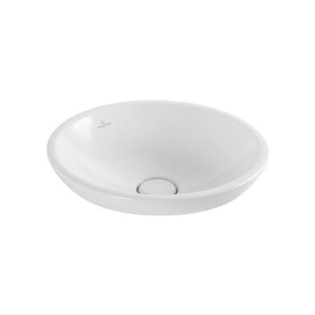 Villeroy & Boch Loop & Friends umywalka stojaca na blacie, wpuszczana do polowy, 380 mm srednicy, Pergamon Ceramicplus - 419824_O1