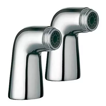 Tres kolanko adapter wanna-prysznic 2 sztuki z tłumikiem chrom