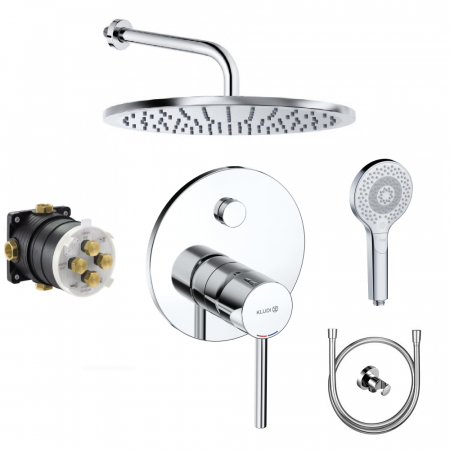 Kludi Bozz bateria Zestaw prysznicowy podtynkowy, deszczownica 25cm (6432505-00+6651405 +387590576+88022 +6983005-00) chrom