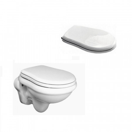 Kerasan Retro zestaw miska WC wisząca 52 cm z deską zwykłą (101501+109001)