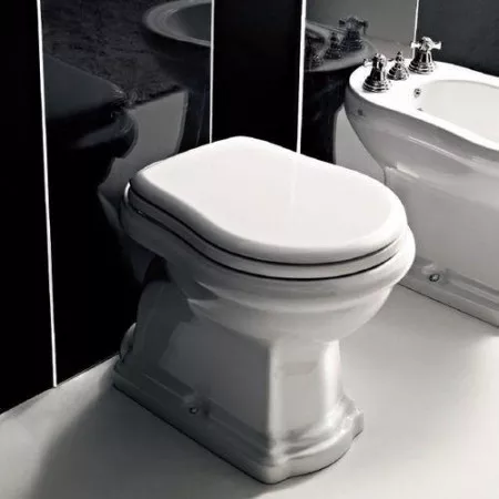 Kerasan Retro miska WC stojąca odpływ poziomy biała