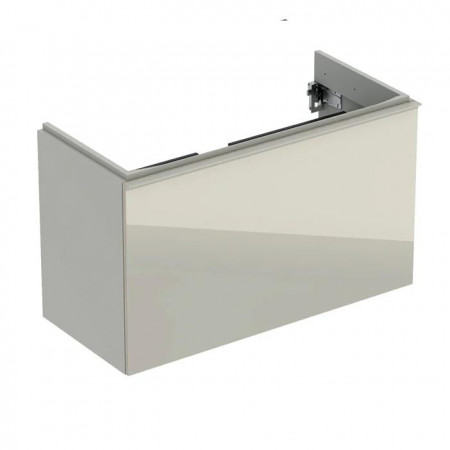 Geberit Acanto szafka podumywalkowa 90cm z jedną szufladą i jedną szufladą wewnętrzną, krótka, syfon oszczędzający przestrzeń, sand mat - 779640_O1