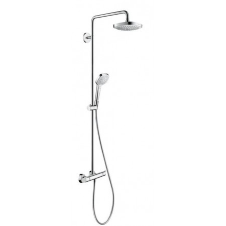 Hansgrohe Komplet prysznicowy Croma Select E z deszczownicą 180 2jet, EcoSmart 9 l/min, biały/chrom
