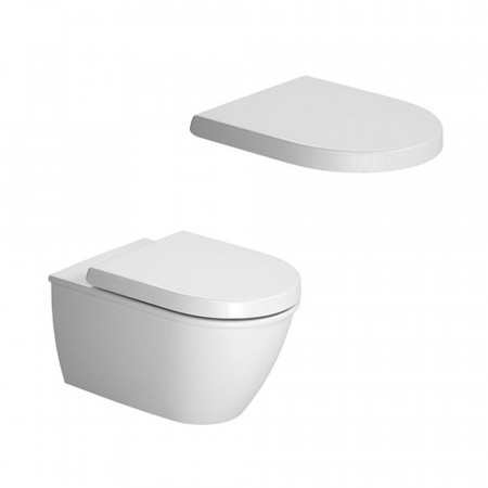 Duravit Darling New zestaw miska WC wisząca 54x35,5 bezrantowa Rimless biała z deską wolnoopadającą