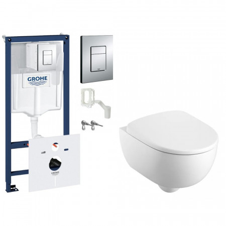 Grohe Selnova Zestaw Stelaż podtynkowy z miską wc wiszącą 48 cm i deską wolnoopadającą (38827000 + 500.377.01.2)