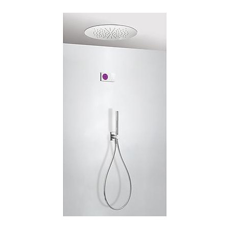 Tres Shower Technology kompletny zestaw prysznicowy podtynkowy termostatyczny elektroniczny 2-drożny deszczownica O 380 mm chrom