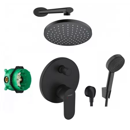 Hansgrohe Vernis blend Zestaw podtynkowy, deszczownica (7146667+27454670+26271670) czarny mat