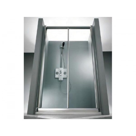 Huppe 1002 Drzwi suwane 2-częściowe srebrny matowy Anti-Plaque