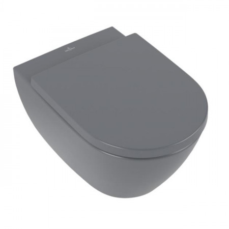 Villeroy & Boch Subway 2.0 Miska WC lejowa bez kołnierza wewnętrznego 370 x 560 mm Graphite CeramicPlus - 849238_O1